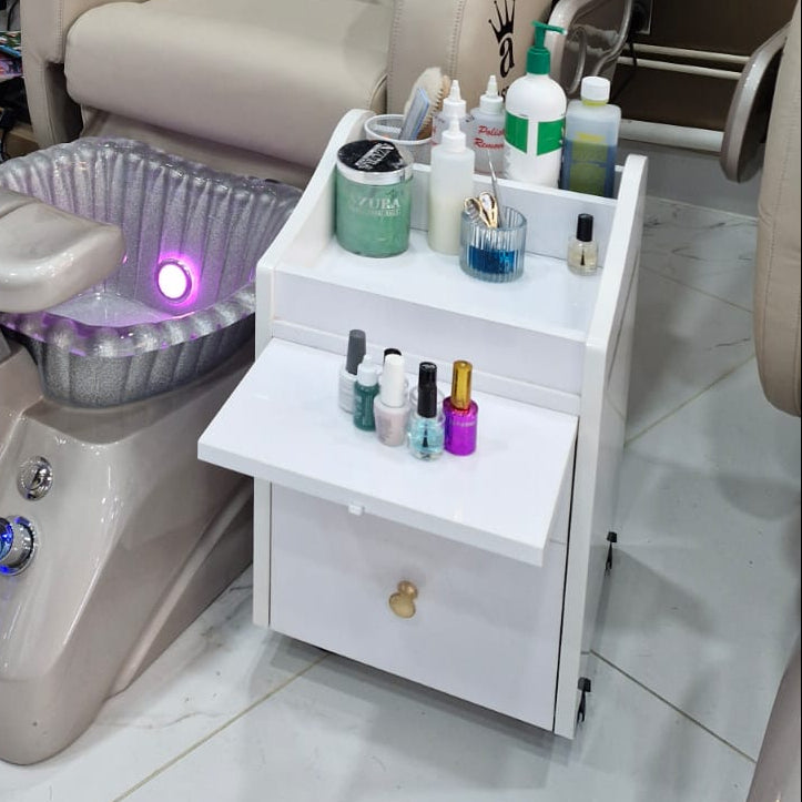 Pedicure Trolley Nail Salon ASPA  v1.2 - White & Gold
