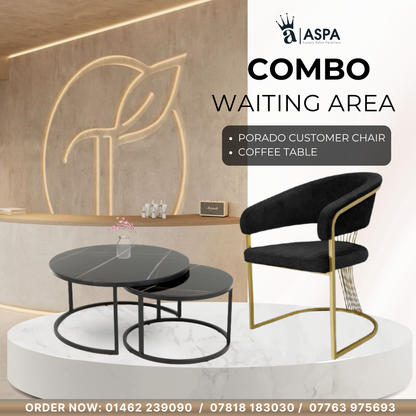 Delta Coffee Waiting Reception Table Black
